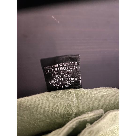 Wet Seal Cargo Capris Junior 7 Ruched Drawstring Cropped Pants Linen Pockets Y2K - Picture 4 of 7